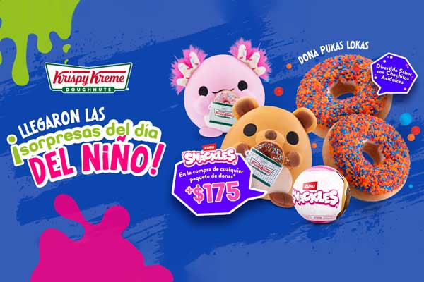 ¡Regresan las “Pukas Lokas” a Krispy Kreme! Donas llenas de color y peluches para el Día del Niño