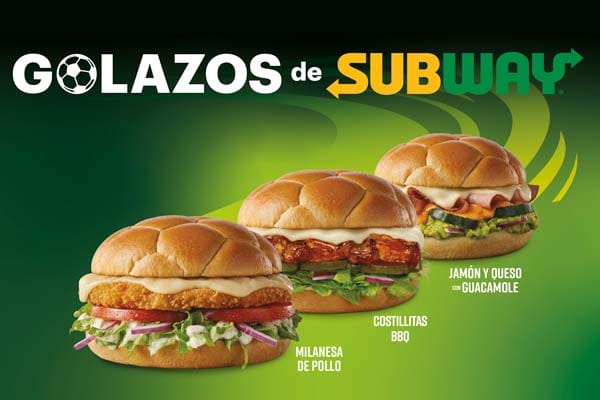 Subway rompe la forma clásica de sus sándwiches para lanzar “Golazos”