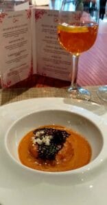 sorrentinos al bisque di gamberi