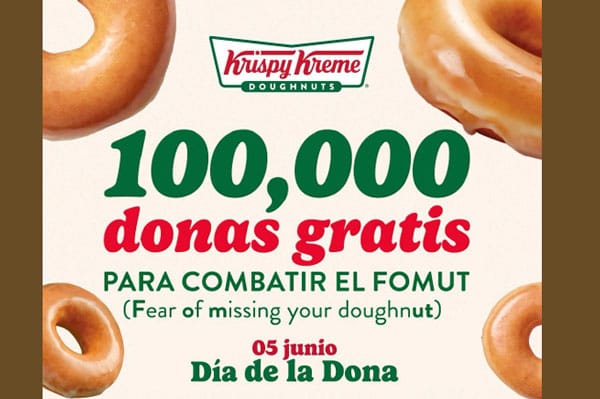 Krispy Kreme celebra el Día de la Dona con FOMUT, 100,000 donas gratis y precios irresistibles