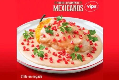 Vips celebra fiestas patrias con “Orgullosamente Mexicanos” una propuesta llena de sabor que incluye al Chile en Nogada