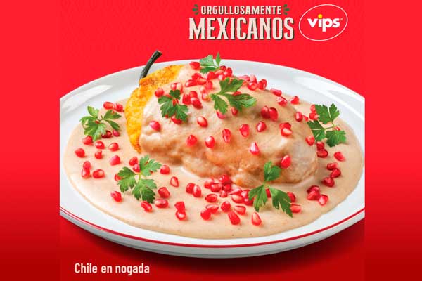 Vips celebra fiestas patrias con “Orgullosamente Mexicanos” una propuesta llena de sabor que incluye al Chile en Nogada