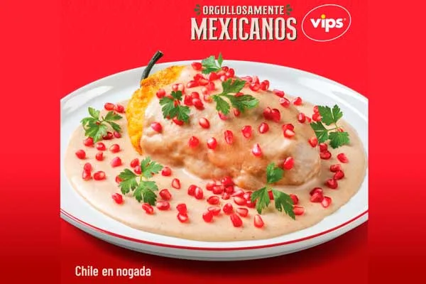 Vips celebra fiestas patrias con “Orgullosamente Mexicanos” una propuesta llena de sabor que incluye al Chile en Nogada