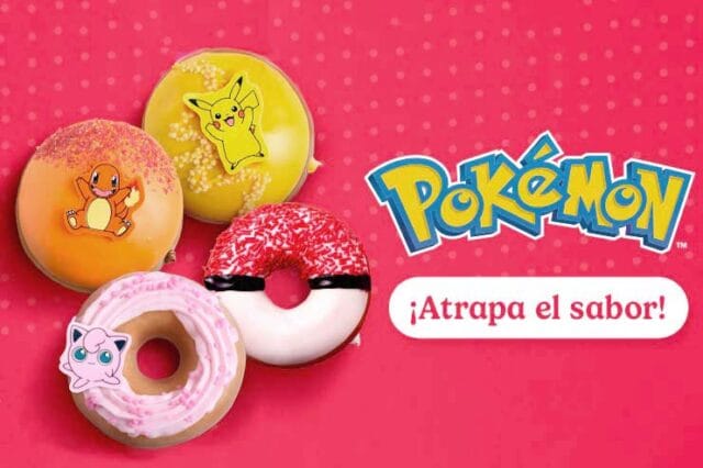 ¡Atrapa a Pikachu, Charmander y Jigglypuff… en forma de dona! con la promoción de Krispy Kreme y Pokemon
