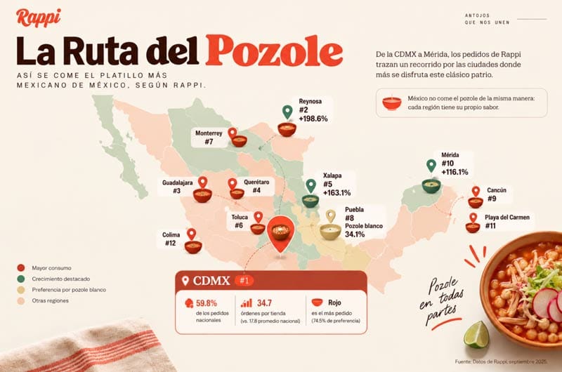 mapa Ruta del Pozole Rappi