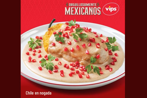 Vips supera los 400 mil Chiles en Nogada vendidos y lo celebra con el regreso del 2×1