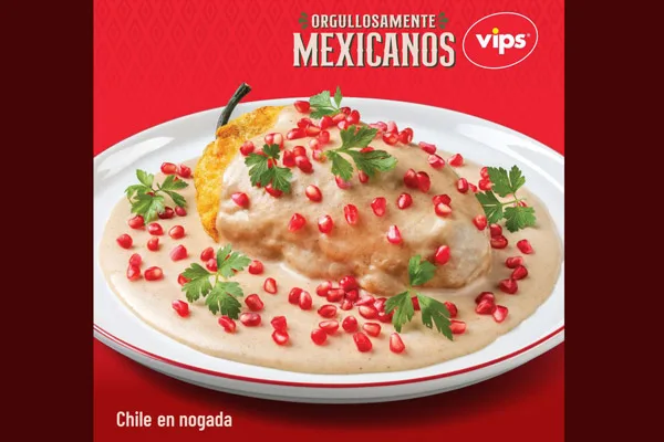 Vips supera los 400 mil Chiles en Nogada vendidos y lo celebra con el regreso del 2×1